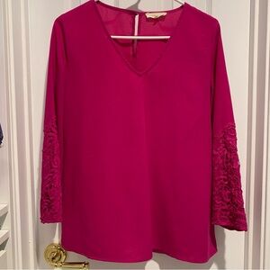 Sugarlips Embroidered Fuchsia Top